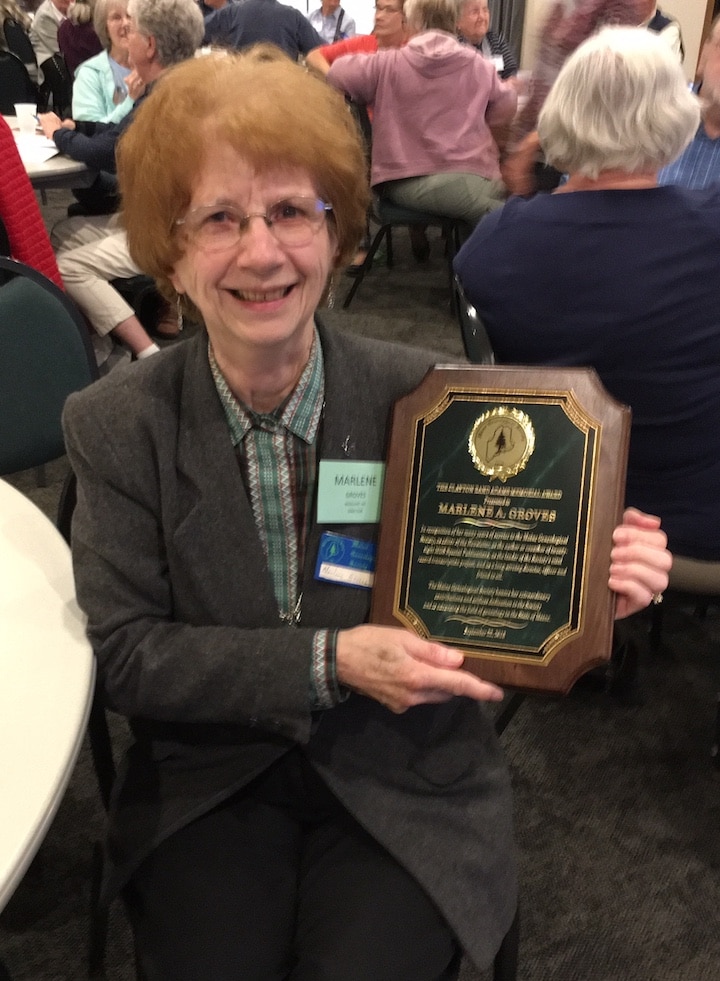 Marlent Groves with her Award CROP Web